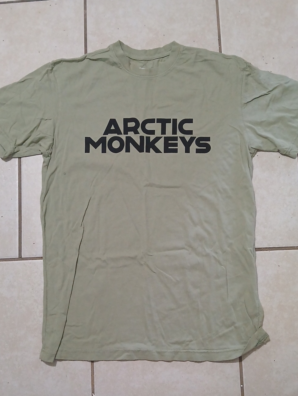 Artic Monkeys Unisex Green Authentic Licensed Graphic Band Tee NWT